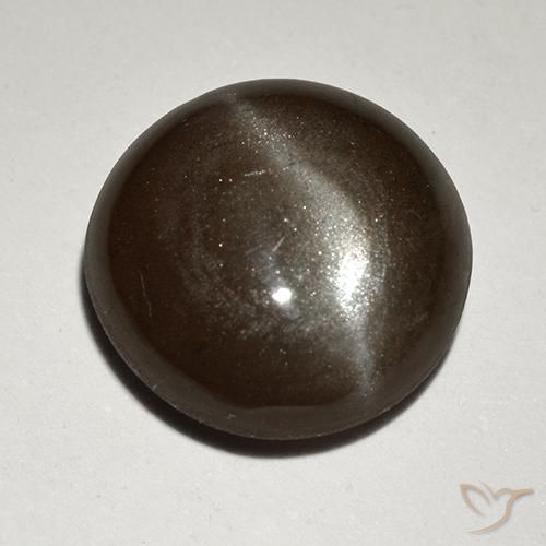 Escapolita Olho de Gato Umber Brown Natural 2.99ct, Redondo, Translúcido