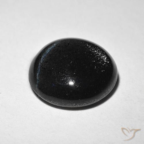 Escapolita Olho de Gato Preto Natural 2.48ct, Redondo, Translúcido