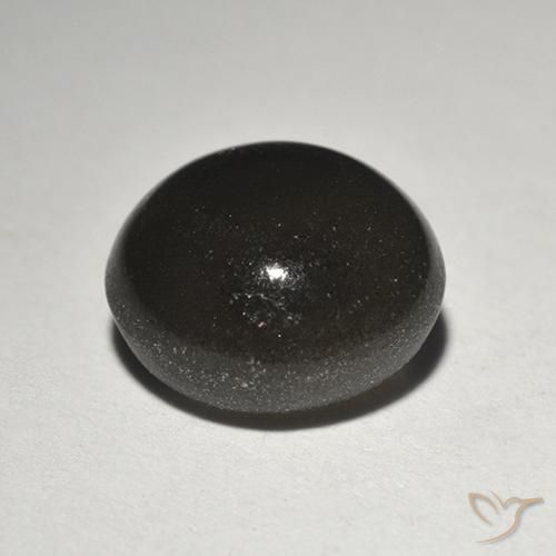 Escapolita Olho de Gato Preto Natural 2.34ct, Redondo, Translúcido