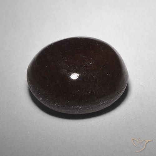 Escapolita Olho de Gato Preto Natural 2.89ct, Redondo, Translúcido