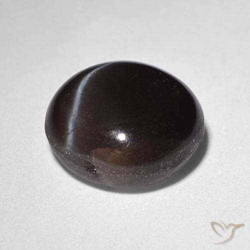 Escapolita Olho de Gato Preto Natural 2.29ct, Redondo, Translúcido