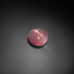 Cat's eye tourmaline rosa natural 1,04ct, transparente, transparente/translúcido