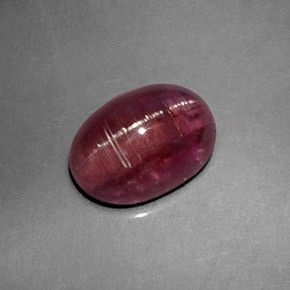 Cat's eye tourmaline rosa natural 2,61ct, transparente, transparente/translúcido