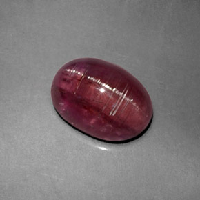 Cat's eye tourmaline rosa natural 2,61ct, transparente, transparente/translúcido
