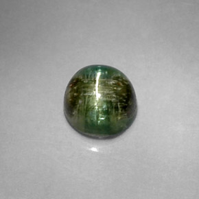 Cat's eye tourmaline verde natural 1,20ct, corte redondo, opaco