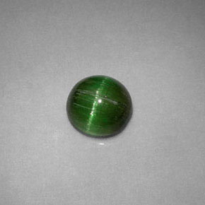 Cat's eye tourmaline verde natural 0,85ct, corte redondo, opaco