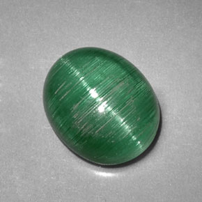 Cat's eye tourmaline verde natural 2,09ct, transparente, transparente/translúcido