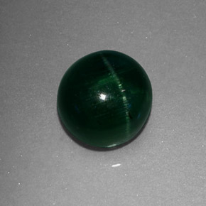Cat's eye tourmaline verde natural 2,43ct, transparente, transparente/translúcido