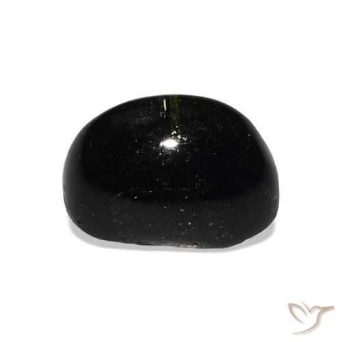 Turmalina Olho de Gato Terra Profunda Verde Natural 5.24ct, Corte Oval, Opaco