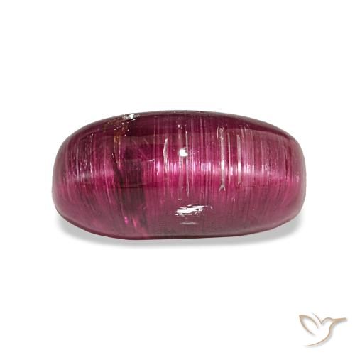 Turmalina Olho de Gato Berry Purple Natural 4.57ct, Almofada cortada, Translúcido