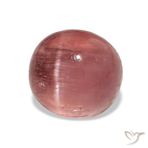 Turmalina Olho de Gato Rosa escuro Natural 3.07ct, Corte Oval, Transparente