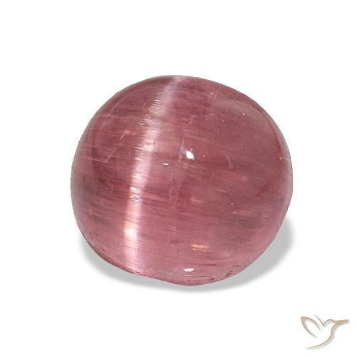 Turmalina Olho de Gato rosa médio Natural 2.64ct, Corte Oval, Translúcido