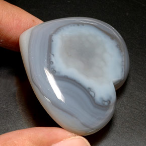 Calcedônia azul natural 120,50ct, transparente, transparente/translúcido