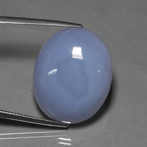 Calcedônia azul natural 40,37ct, transparente, transparente/translúcido