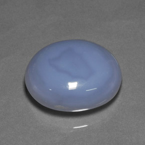 Calcedônia azul natural 40,37ct, transparente, transparente/translúcido
