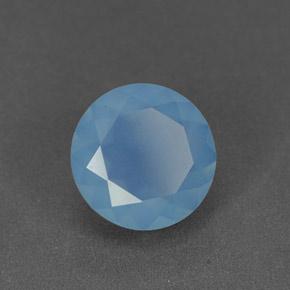 Calcedônia azul natural 1,07ct, transparente, transparente/translúcido