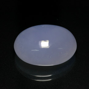 Calcedônia azul natural 16,32ct, corte oval, translúcido