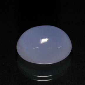 Calcedônia azul natural 15,37ct, corte oval, translúcido