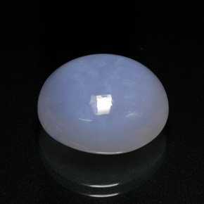 Calcedônia azul natural 16,62ct, corte oval, translúcido