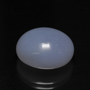 Calcedônia azul natural 11,41ct, corte oval, translúcido