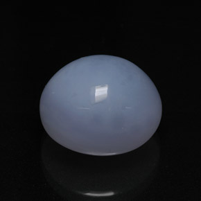 Calcedônia azul natural 13,49ct, corte oval, translúcido