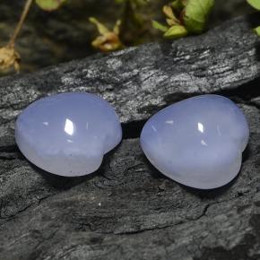 Pedras preciosas de calcedônia violeta natural de 13,52 ct, formato de coração, translúcido
