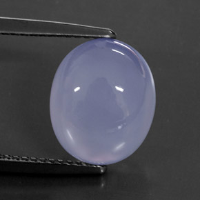 Calcedônia azul natural 5,88ct, transparente, transparente/translúcido
