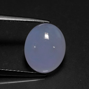 Calcedônia azul natural 4,76ct, transparente, transparente/translúcido