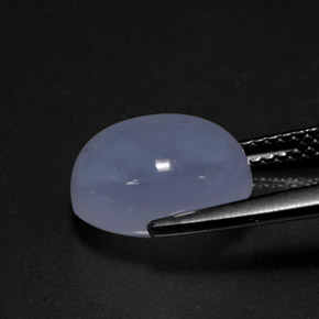 Calcedônia azul natural 4,76ct, transparente, transparente/translúcido
