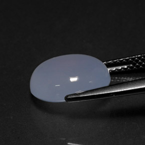 Calcedônia azul natural 3,90ct, transparente, transparente/translúcido