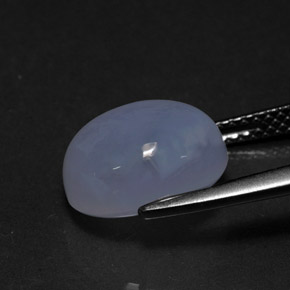 Calcedônia azul natural 4,69ct, transparente, transparente/translúcido