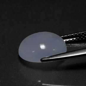 Calcedônia azul natural 3,94ct, transparente, transparente/translúcido