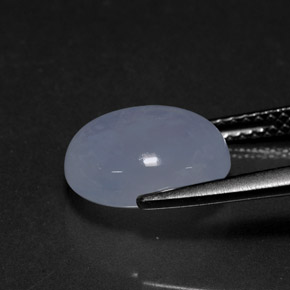 Calcedônia azul natural 4,03ct, transparente, transparente/translúcido