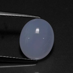Calcedônia azul natural 3,97ct, transparente, transparente/translúcido