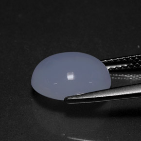 Calcedônia azul natural 3,97ct, transparente, transparente/translúcido