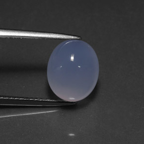 Calcedônia azul natural 5,09ct, transparente, transparente/translúcido