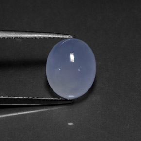 Calcedônia azul natural 4,73ct, transparente, transparente/translúcido