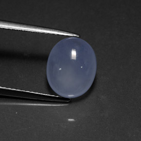 Calcedônia azul natural 4,23ct, transparente, transparente/translúcido