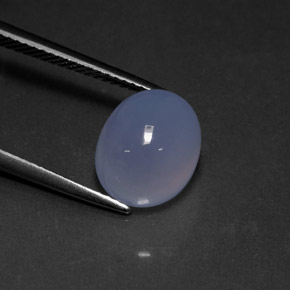 Calcedônia azul natural 5,64ct, transparente, transparente/translúcido