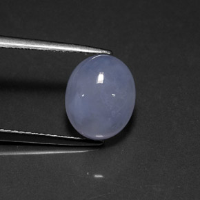 Calcedônia azul natural 4,27ct, transparente, transparente/translúcido