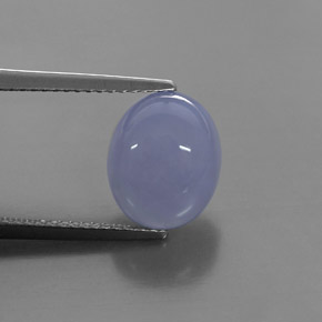 Calcedônia azul natural 4,34ct, transparente, transparente/translúcido