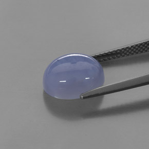 Calcedônia azul natural 4,34ct, transparente, transparente/translúcido