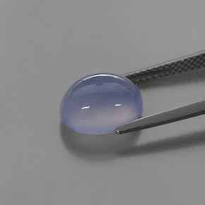 Calcedônia lavanda azul Natural 3.95ct, Transparente, Transparente/Translúcido