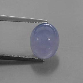 Calcedônia azul natural 4,87ct, transparente, transparente/translúcido