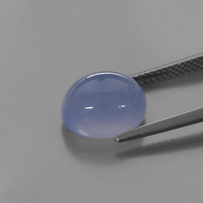 Calcedônia azul natural 4,87ct, transparente, transparente/translúcido