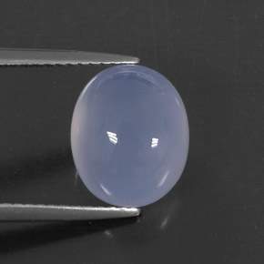 Calcedônia azul natural 4,83ct, transparente, transparente/translúcido