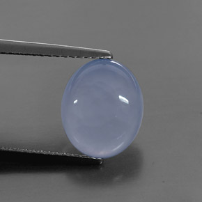 Calcedônia azul natural 3,58ct, transparente, transparente/translúcido