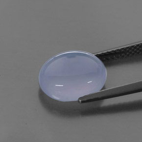 Calcedônia azul natural 3,58ct, transparente, transparente/translúcido