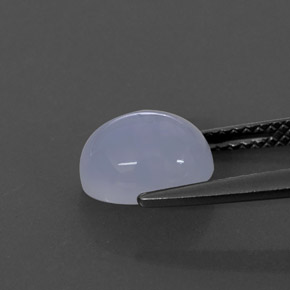 Calcedônia azul natural 2,52ct, corte oval, opaco