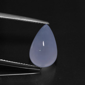 Calcedônia azul natural 6,09ct, transparente, transparente/translúcido
